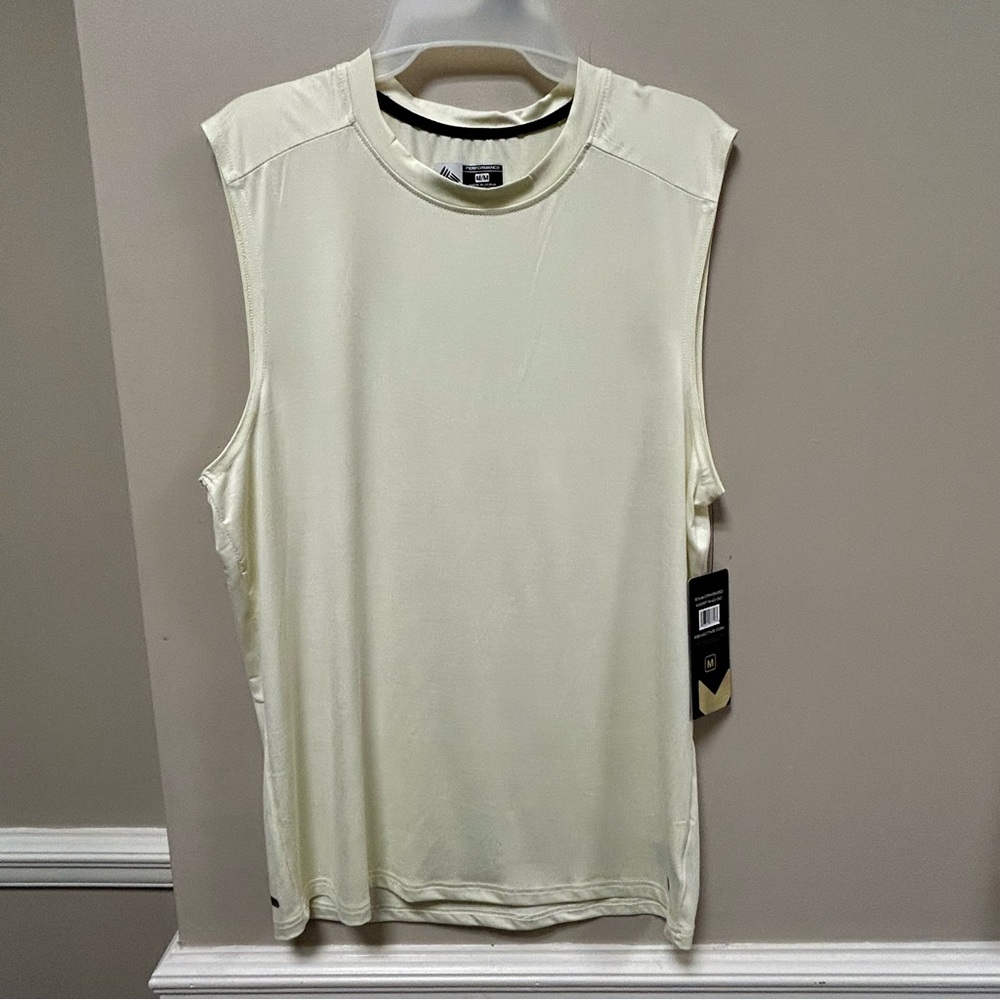 RBX Sz M Men's Cream Sleeveless Shirt NWT